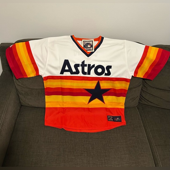 Majestic Authentic Houston Astros Nolan Ryan Retro Throwback Jersey Men’s Sz: M - Picture 2 of 8
